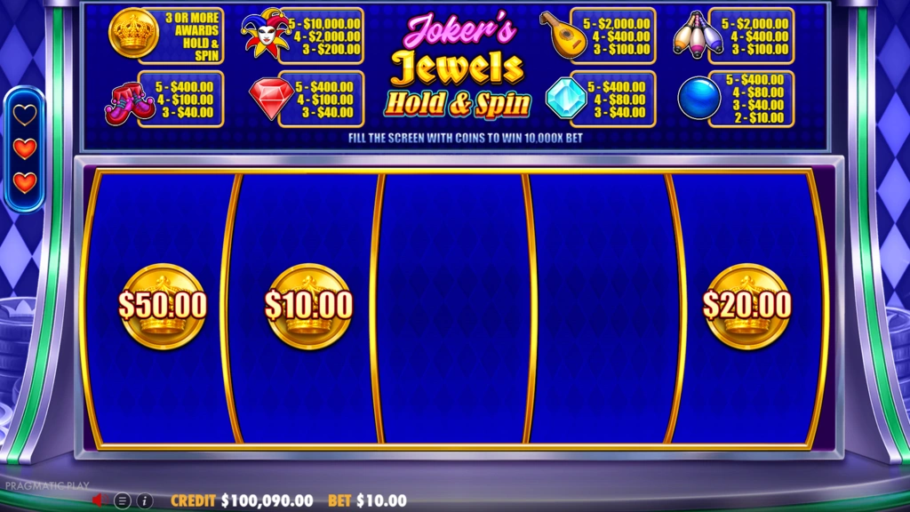 Jokers Jewels Hold & Spin Bonus Game Jokers Jewels Hold & Spin Bonus Game